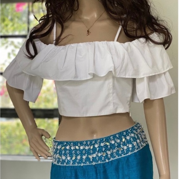 BRAND NEW LIMITED EDITION ZARA RUFFLE CROP TOP FOR SUMMER - Picture 8 of 9